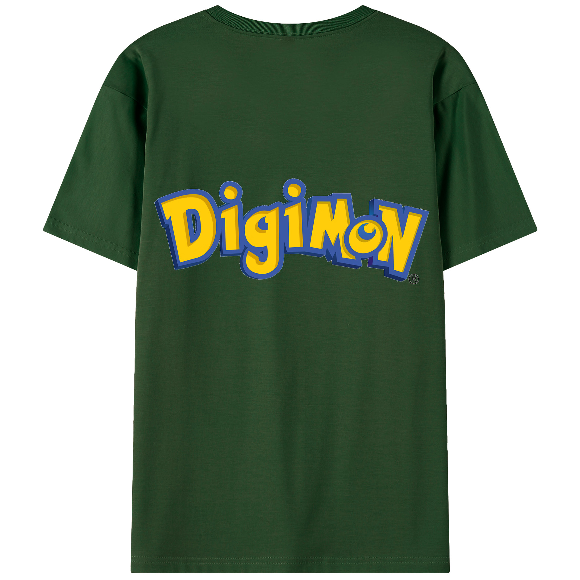 （画像用） Digimon デジタルモンスター/デジモン 綿100％半袖Tシャツ（背面プリント）